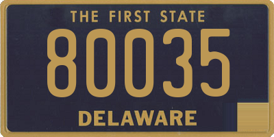 DE license plate 80035