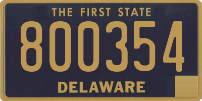 DE license plate 800354