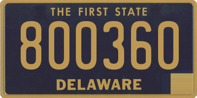 DE license plate 800360