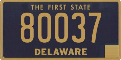 DE license plate 80037