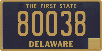 DE license plate 80038