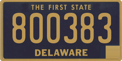 DE license plate 800383