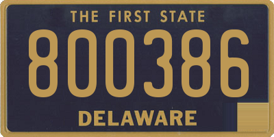 DE license plate 800386