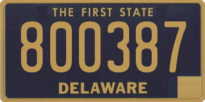 DE license plate 800387
