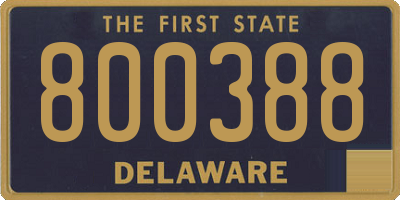 DE license plate 800388