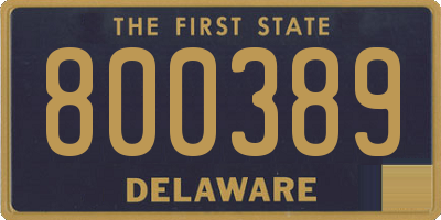 DE license plate 800389