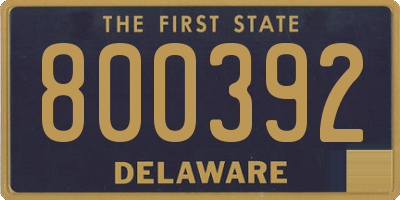 DE license plate 800392