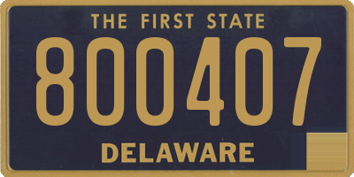 DE license plate 800407