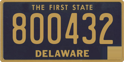 DE license plate 800432