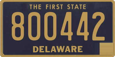 DE license plate 800442