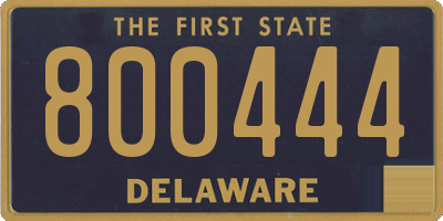 DE license plate 800444