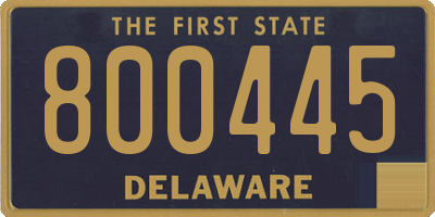DE license plate 800445