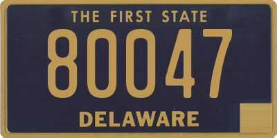 DE license plate 80047