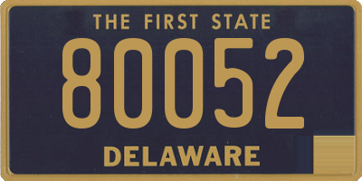 DE license plate 80052