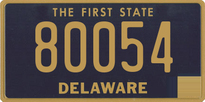 DE license plate 80054