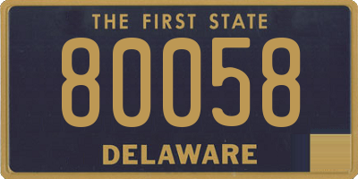 DE license plate 80058