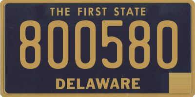 DE license plate 800580