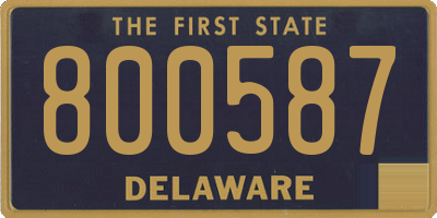 DE license plate 800587
