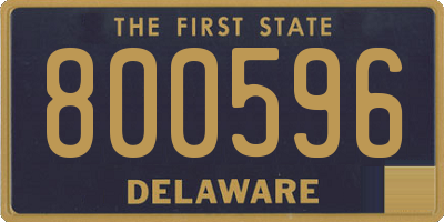 DE license plate 800596