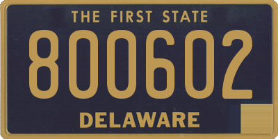 DE license plate 800602