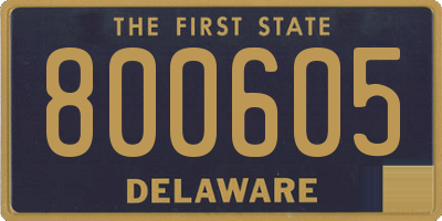 DE license plate 800605