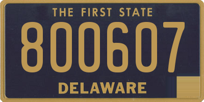 DE license plate 800607