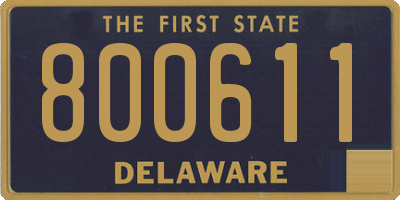 DE license plate 800611