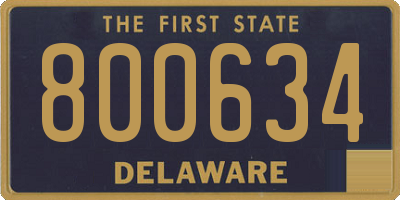 DE license plate 800634