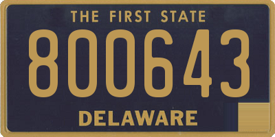 DE license plate 800643