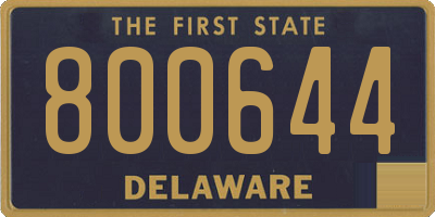 DE license plate 800644