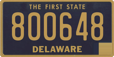 DE license plate 800648
