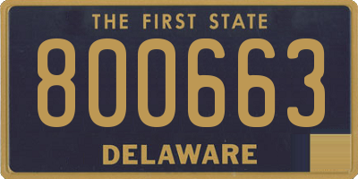 DE license plate 800663