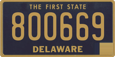 DE license plate 800669