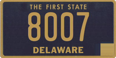 DE license plate 8007