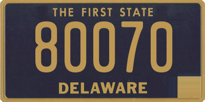 DE license plate 80070