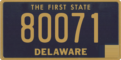 DE license plate 80071