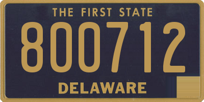 DE license plate 800712