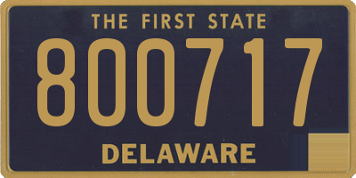 DE license plate 800717
