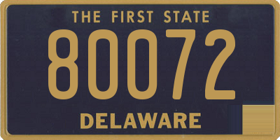 DE license plate 80072