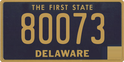 DE license plate 80073