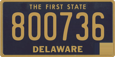 DE license plate 800736