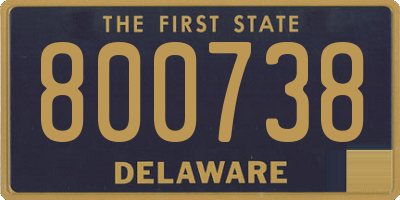 DE license plate 800738