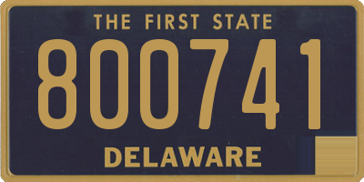DE license plate 800741