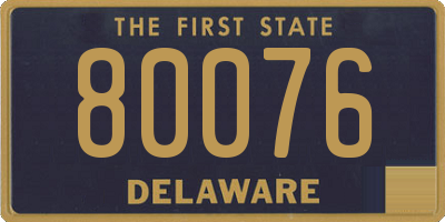DE license plate 80076