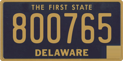 DE license plate 800765