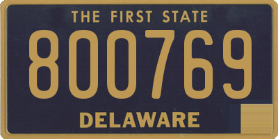DE license plate 800769