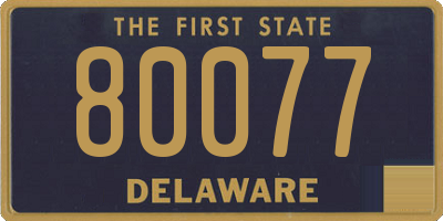 DE license plate 80077