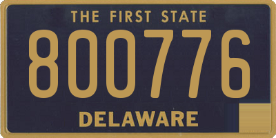 DE license plate 800776