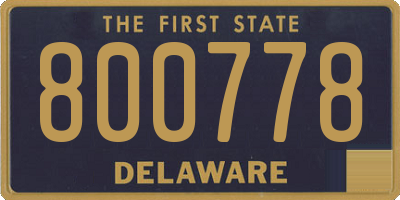 DE license plate 800778
