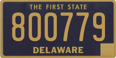 DE license plate 800779